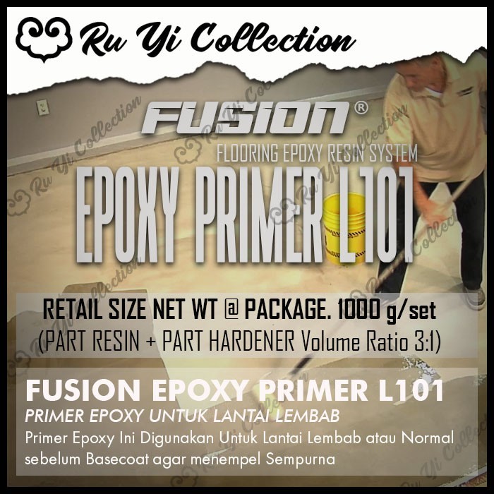 FUSION EPOXY PRIMER L101 untuk Lantai Lembab, Epoxy Flooring