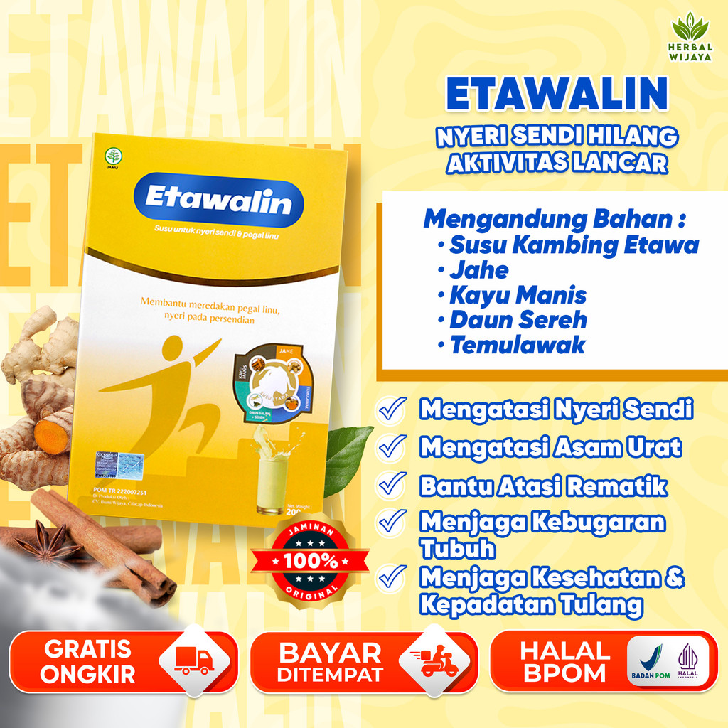 

Etawalin - Susu Kambing Atasi Pegal Linu, Nyeri Sendi, Asam Urat, Rematik, Kram & Kesemutan