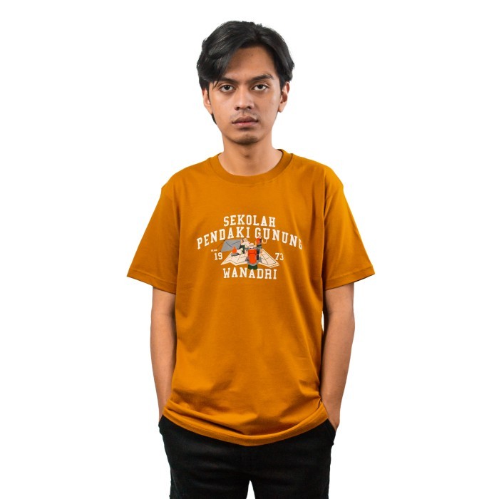 Kaos Sekolah Pendaki Gunung Wanadri SPG MUSTARD-NAVDAR - L, Pendek