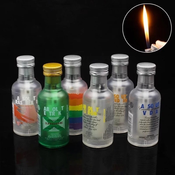 NEW - PROMO HSNSHP TERBARU- Korek api unik keren - Mancis Korek Api Lighter Model Botol SL-1414 Kole