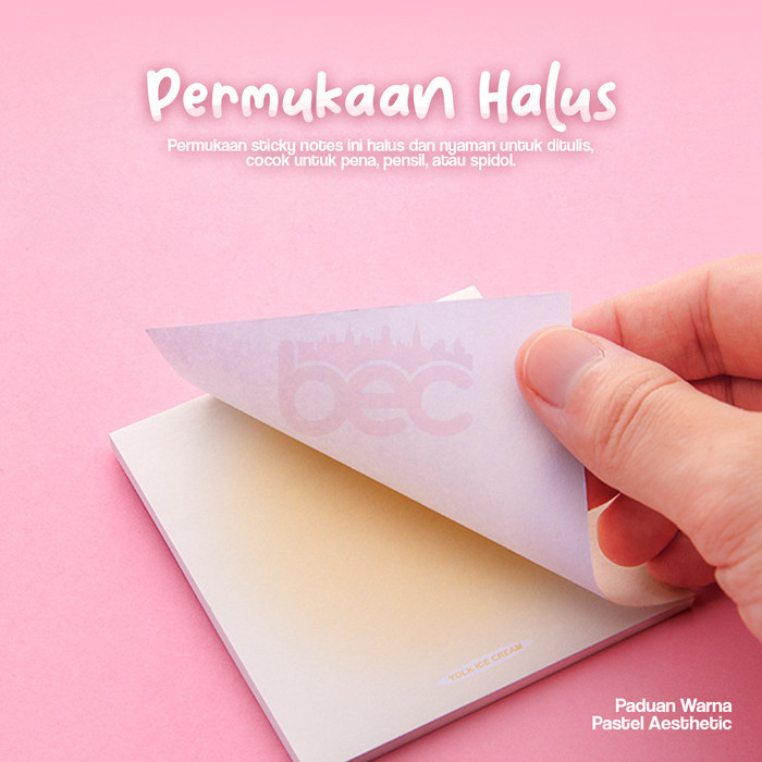 

[BEC] Sticky Notes Gradasi Warna Aesthetic Lucu Polos 50 Lembar | Memo Tempel Gradasi Warna-Warni 50 Lembar | Tempelan Kertas Catatan Memo - Biru