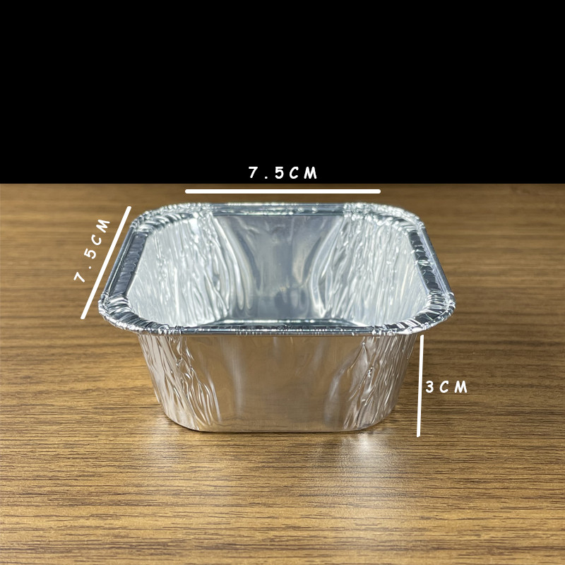 Alumunium Foil Tray Cup S75A Bolu Mini Macaroni Schotel Klapertart Brownies Spaghetti Brulee