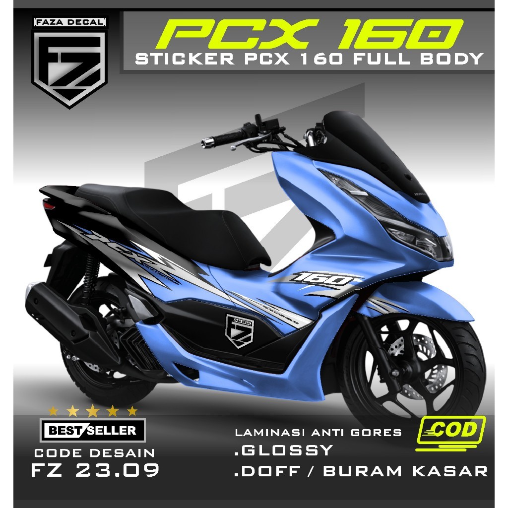 DECAL STIKER PCX 160 FULL BODY TERBARU 2024 GRAFIS GRADASI - STICKER PCX 160 2023 2024 FULL BODY AKS