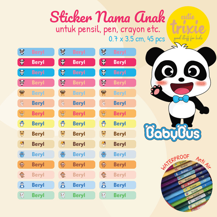 

Sticker Label Nama Pensil BABYBUS