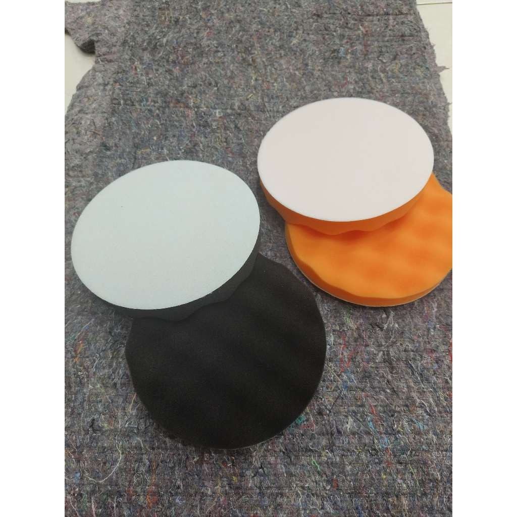 Busa Polishing 7inch Sponge Poles Orange Hitam Busa Poles Mobil