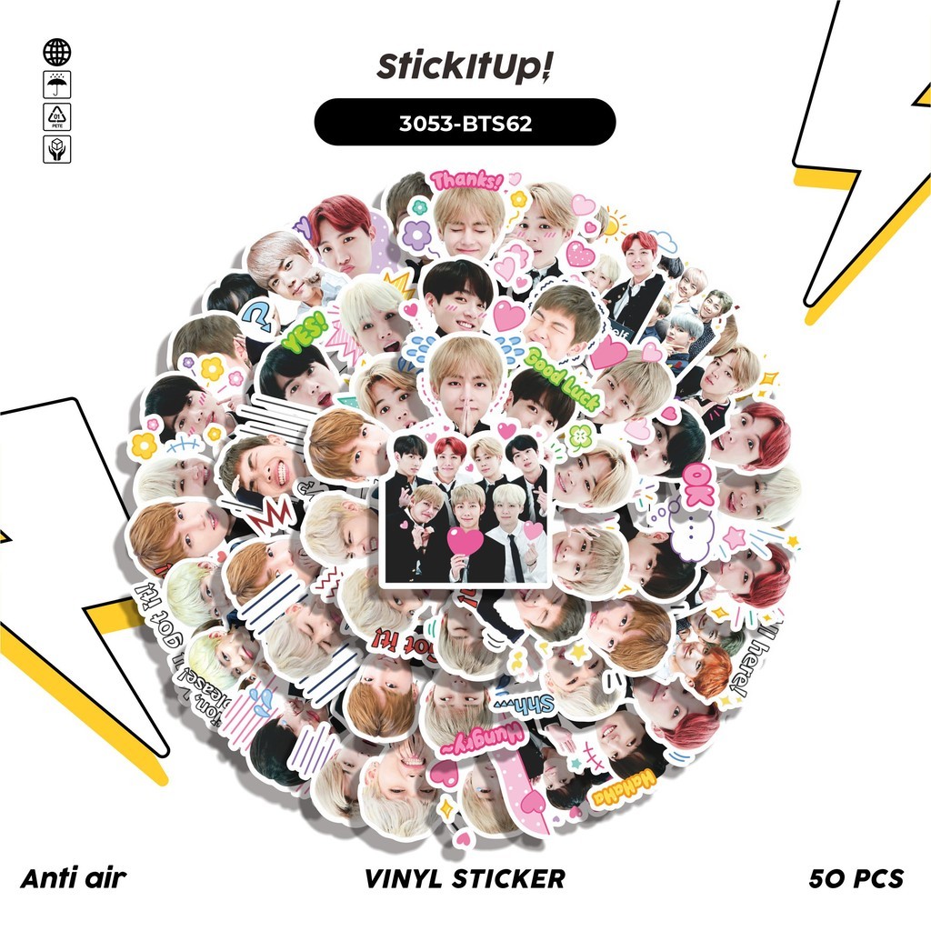 

COD✨ 50 Pcs Stiker BTS BANGTAN BOYS ARMY LOVE 02 Lucu Anti Air Untuk Dekorasi Notebook Sepeda Skateboard Handphone DIY
