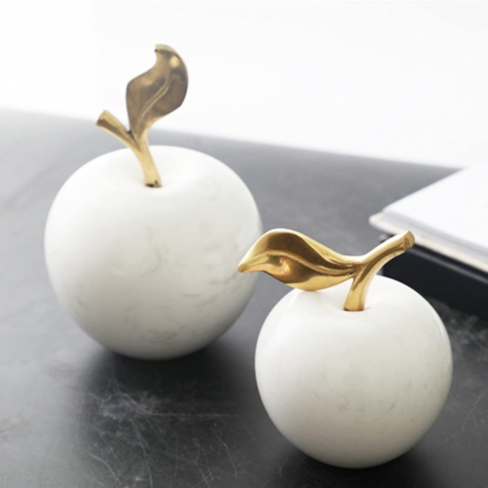 Pajangan Buah Apel Estetik Modern Hiasan Dekorasi Kamar White Apple