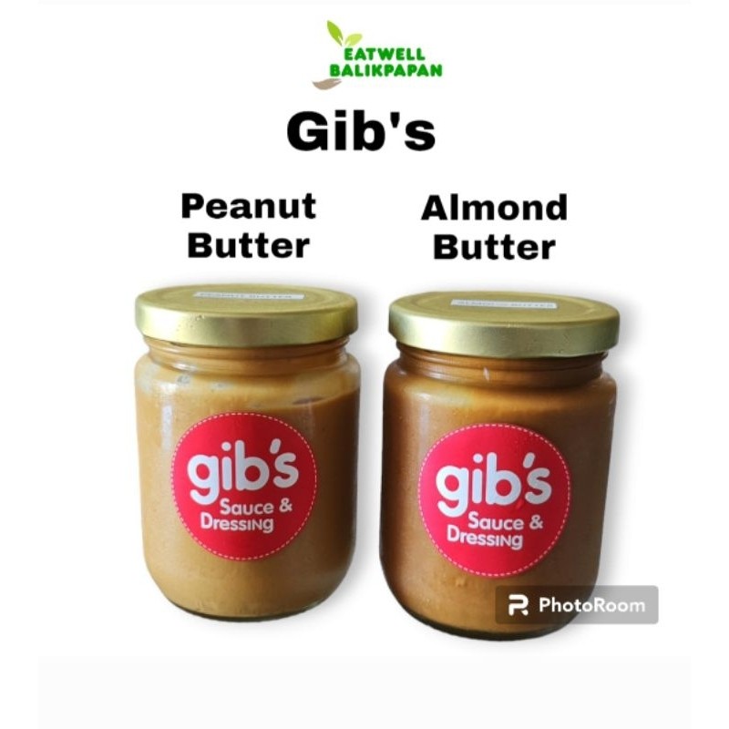 

GIB'S PEANUT BUTTER & ALMOND BUTTER - GIBS SELAI KACANG DAN SELAI ALMOND AKTIVASI