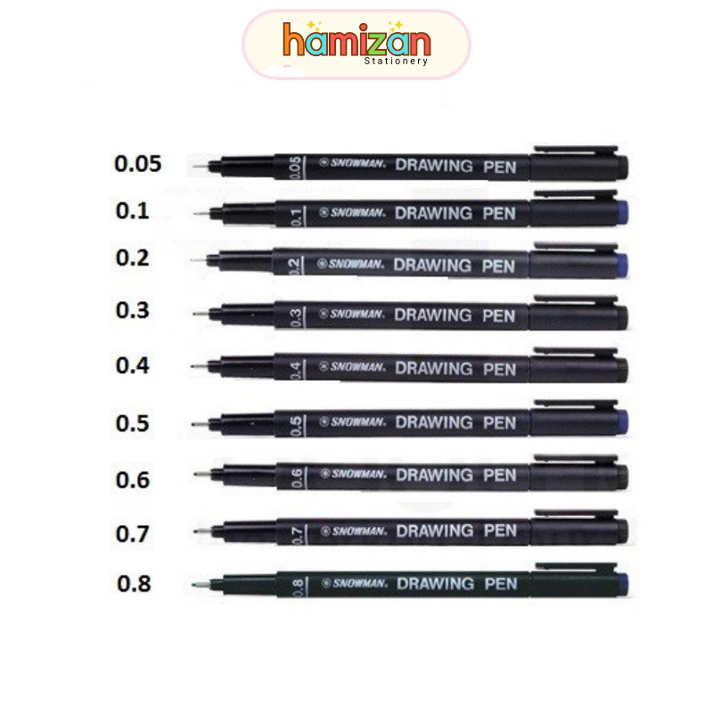 

Drawing pen Snowman 0,1 sampai 0,8 (harga per pcs) / Drawing pen Snowman FT-700 Murah Berkualitas