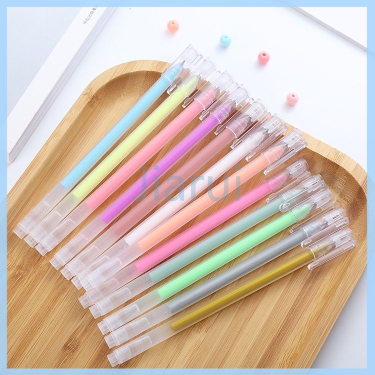 

Jiarui Pulpen gel 12 warna/DIY Color Gel Pen Pulpen Gel 12 Warna Cerah Needle Tip 0.5mm