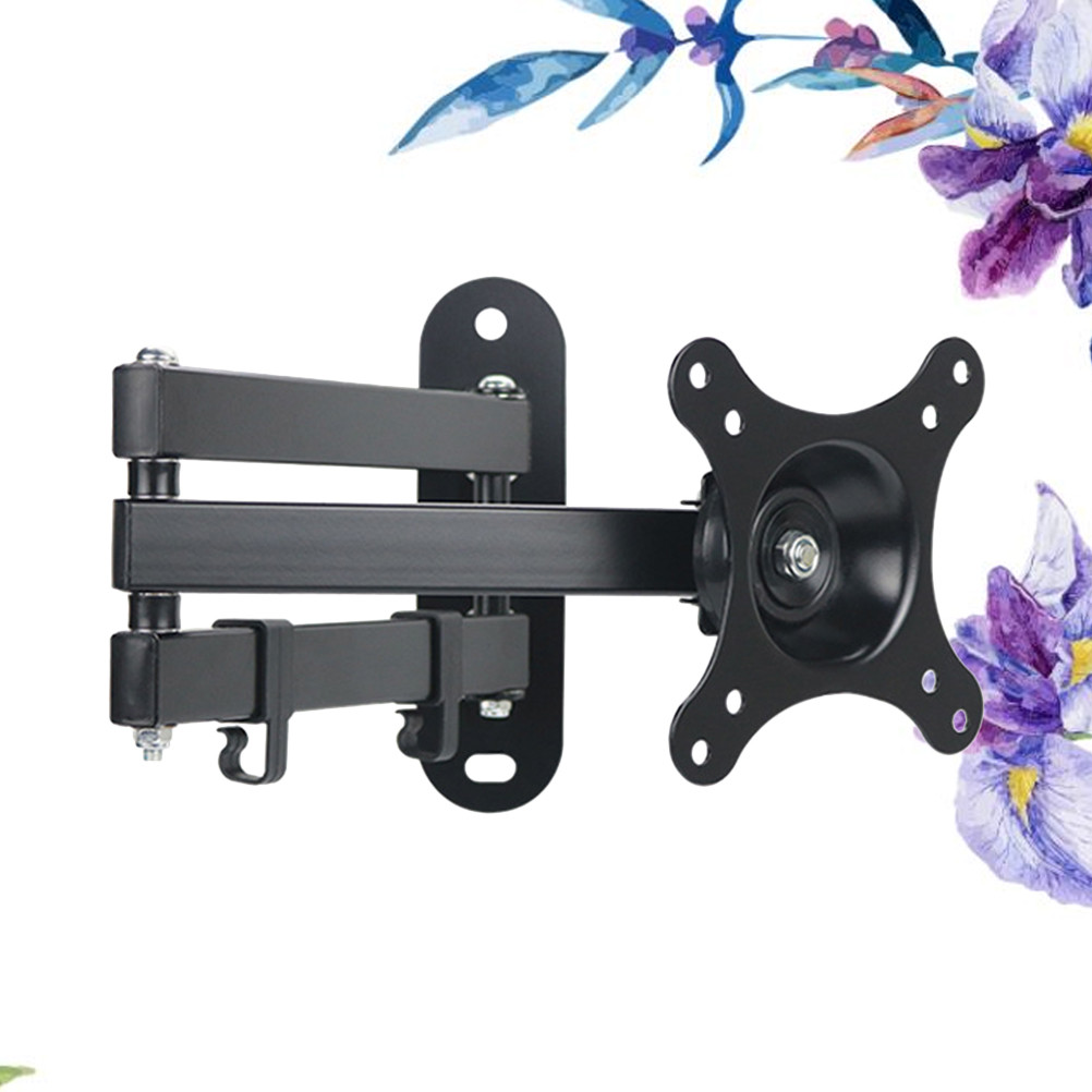 Wall Mount Bracket Fixed Flat Panel Frame Support 15 Degrees Tilt Angle for 10-27 Inch LCD LED Monit