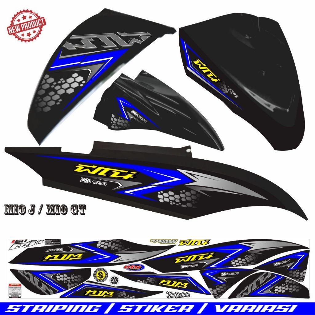 STRIPING STRIPING MIO GT STIKER MOTOR MIO J MOTIF KEREN STIKER MOTOR