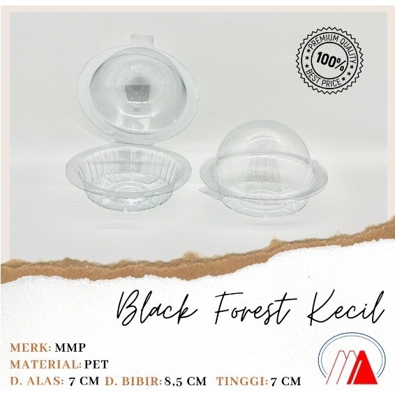 Viral [ISI 50] mika kue tart mini / cake tray black forest kecil / plastik mika bening / tempat kue 