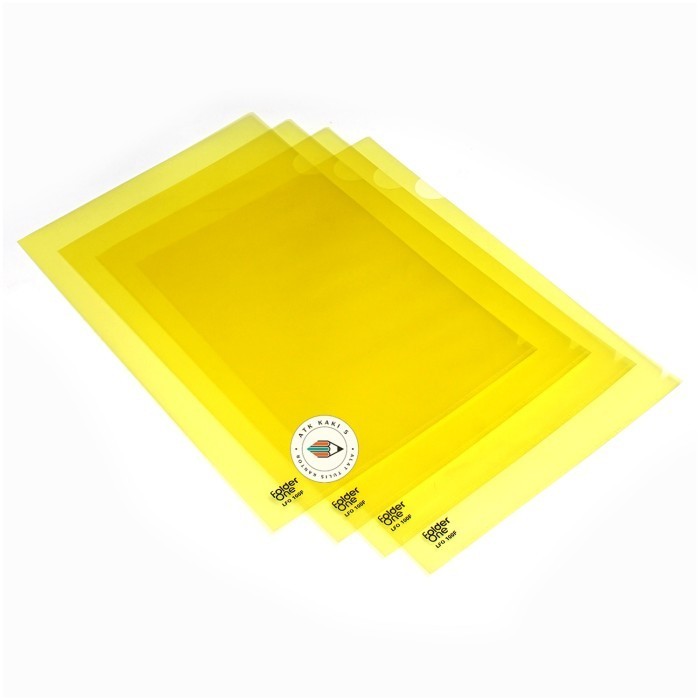 

⭐BISA COD⭐ Map L / Map Bening Folder One Folio / F4 Warna PERLUSIN Kuning