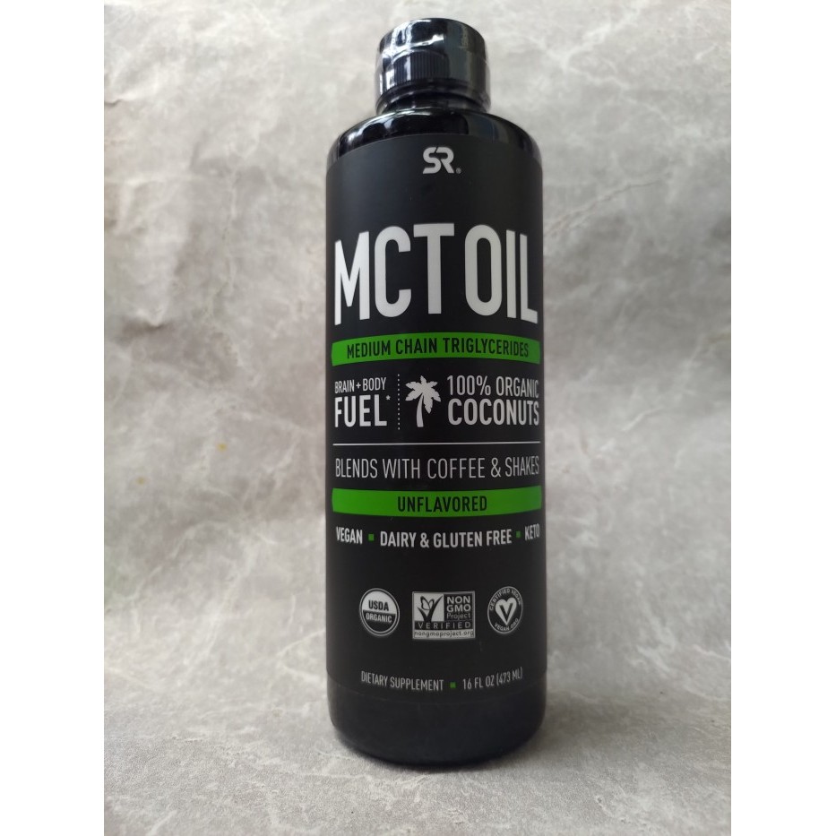 Sports Research MCT Oil Unflavored 473 ml minyak keto diet energy
