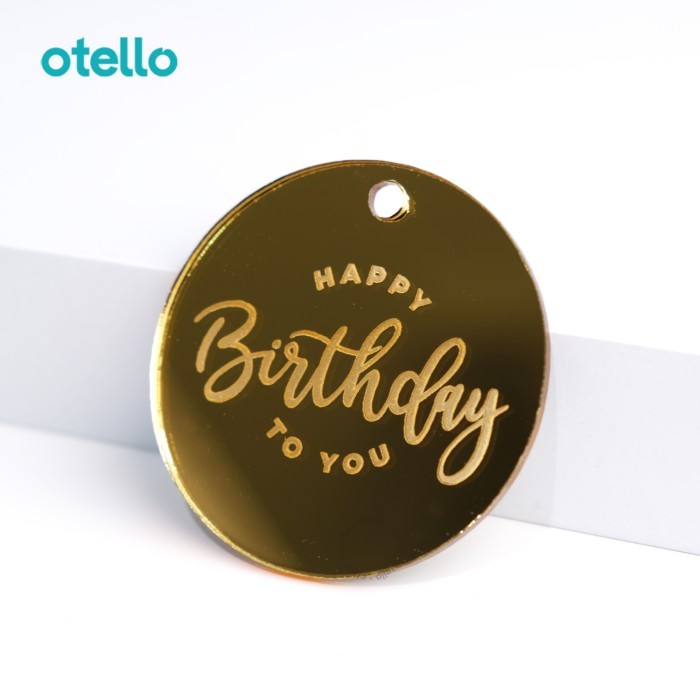 

Hang Tag Happy Birthday Akrilik Gantungan Hiasan Kado Hadiah Ultah - Bening, 01
