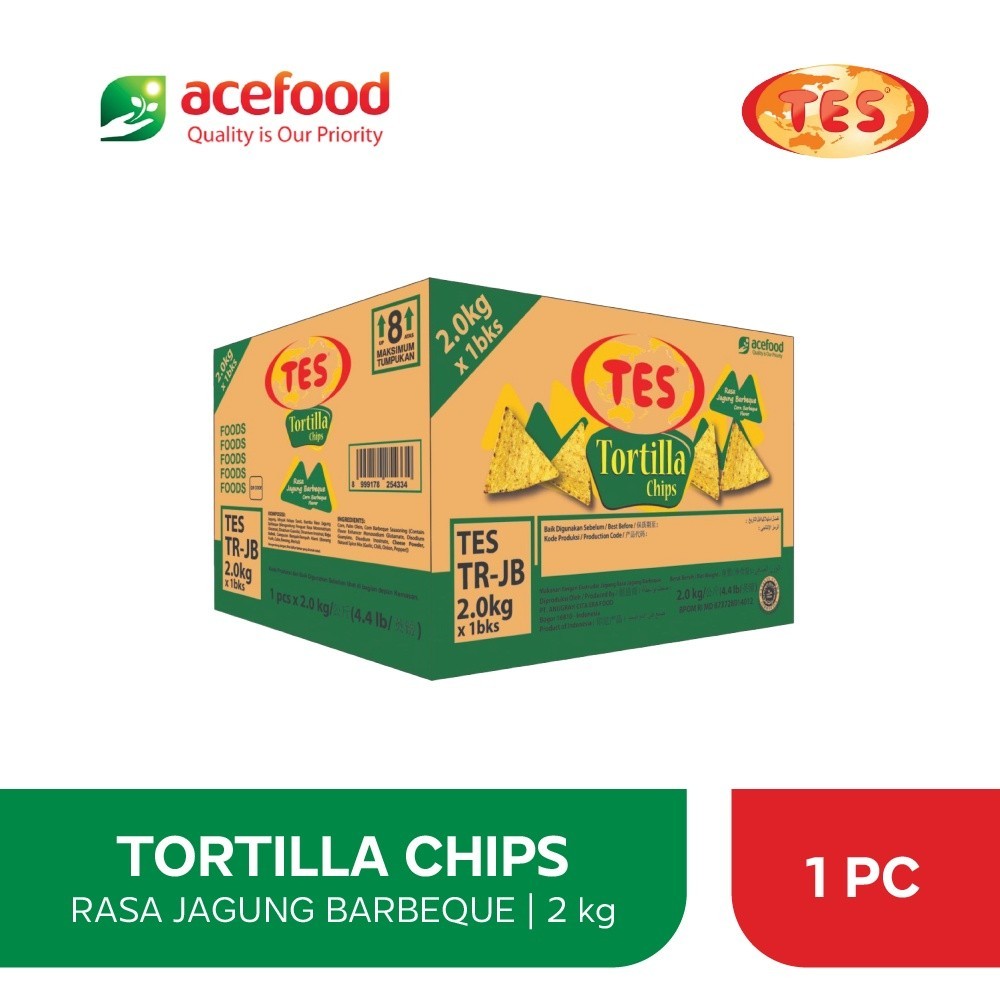 

TES TORTILLA CHIPS 2.0 kg JAGUNG BARBEQUE 1KARTON DUS GROSIR SNACK