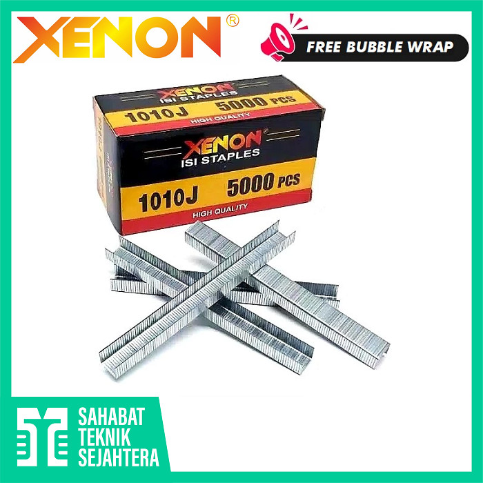 

XENON 1010J Isi Staples Mesin Paku Tembak U Mata Air Nailer Nail Gun Angin Stapler 1010 J Jok Motor