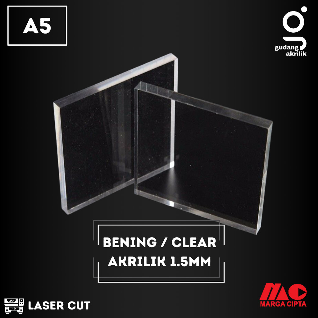 Akrilik  Bening A5 1.5mm
