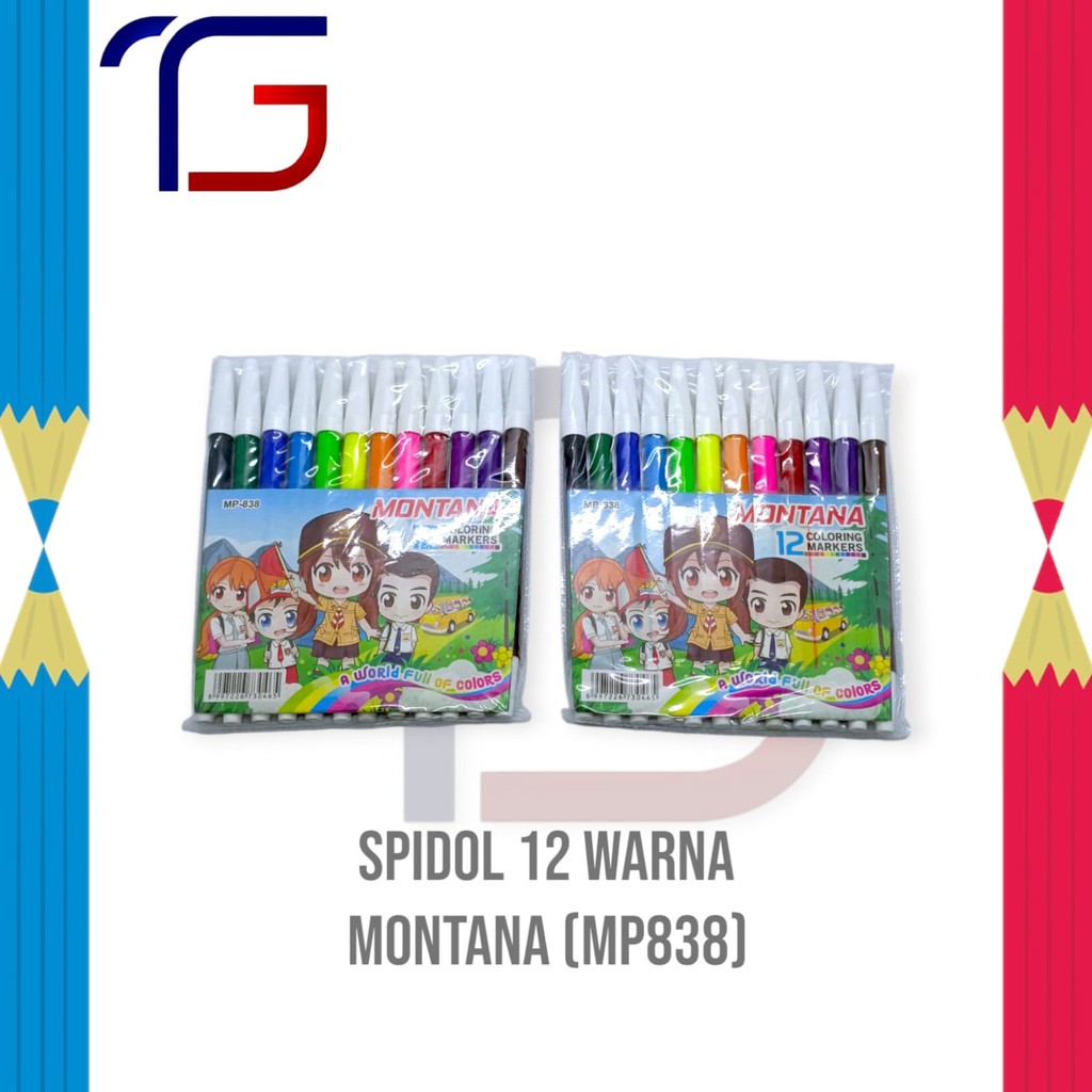 

Montana Spidol Kecil 12 Warna MP838
