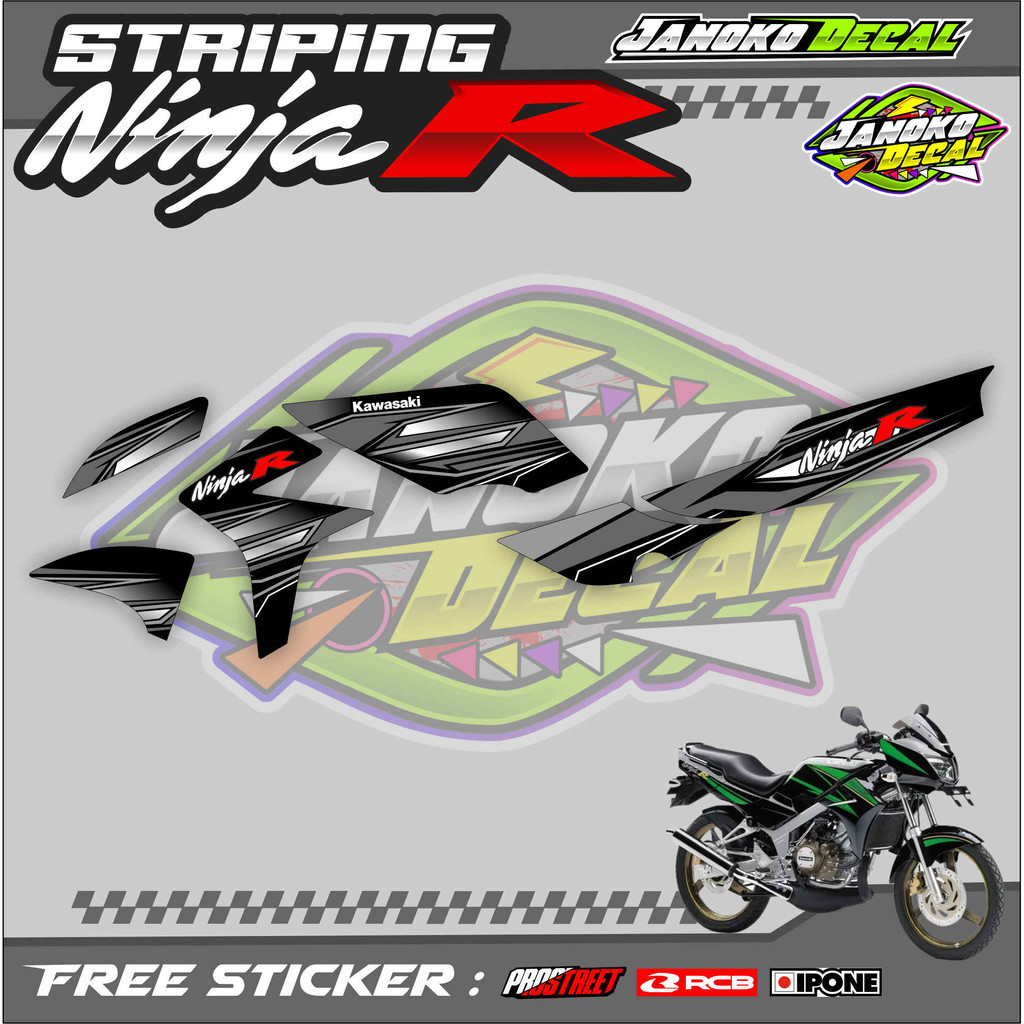 STRIPING VARIASI SEMIFULL KAWASAKI NINJA 150 R / STICKER LIST VARIASI NINJA 150 R