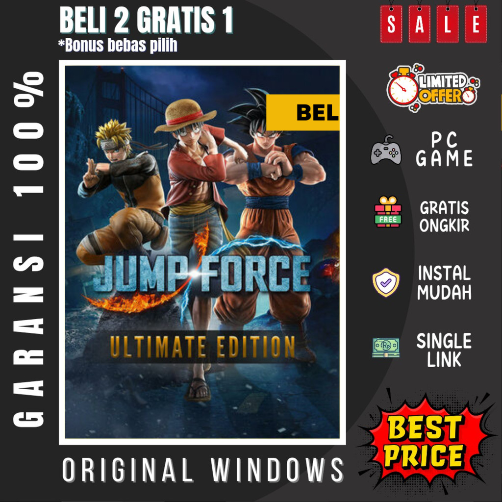 JUMP FORCE ULTIMATE EDITION - GAME PC - GAME LAPTOP - PC GAMES - BELI 2 GRATIS 1 - ORIGINAL WINDOWS 