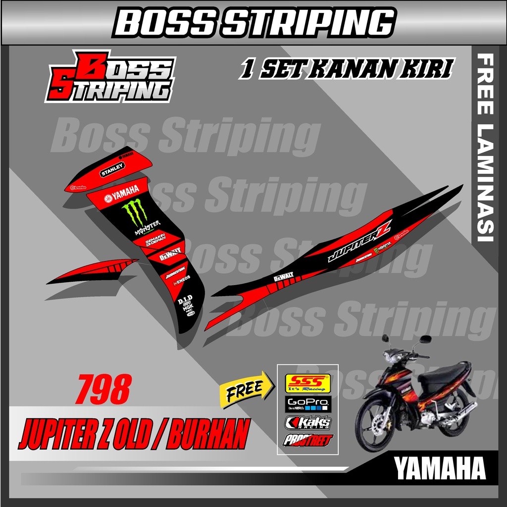 Stiker Striping Variasi Jupiter Z Burhan - Striping Jupiter Z Burhan