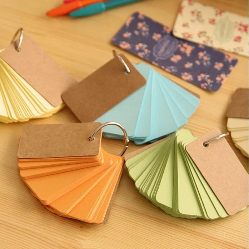 

Portable Notebook Loose Leaf Notepad Ring Sticky Note for Staff Students Kawaii Stationery Diary Cards Style Brochure Pamphlet