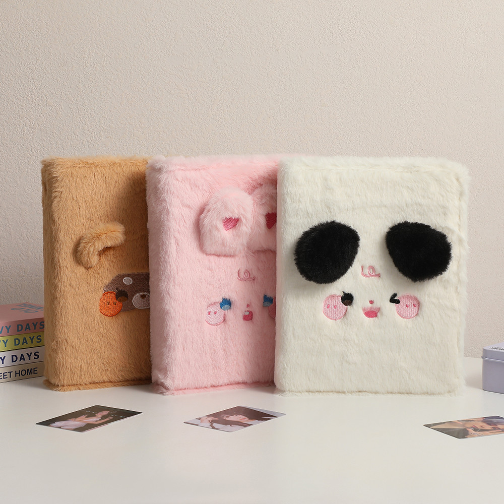 

A5 Plush Binder Book Photos Album 10 Pages Photocard Collect Cute Idol Journal Cover Replaceable Storage School Supplies