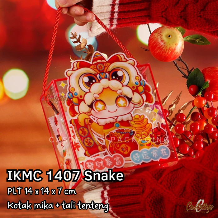 

IKMC 1407 Kotak Mika Imlek Snake Ular Permen Snack Hampers Sincia CNY