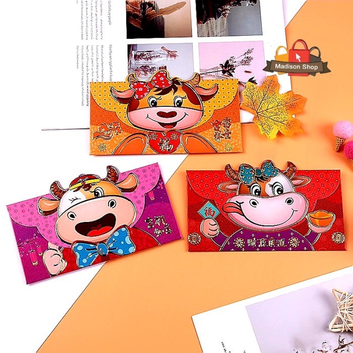 

HX028 Angpao Kerbao 3D Model Amplop Ampao Imlek Panjang Ampau 2021