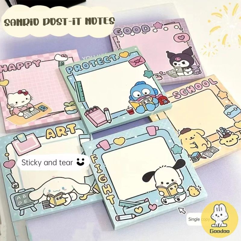 

[COD] Materi Akun Siswa Note Kertas Catatan Tempel Lucu Buku Kartun Sanrio -GD