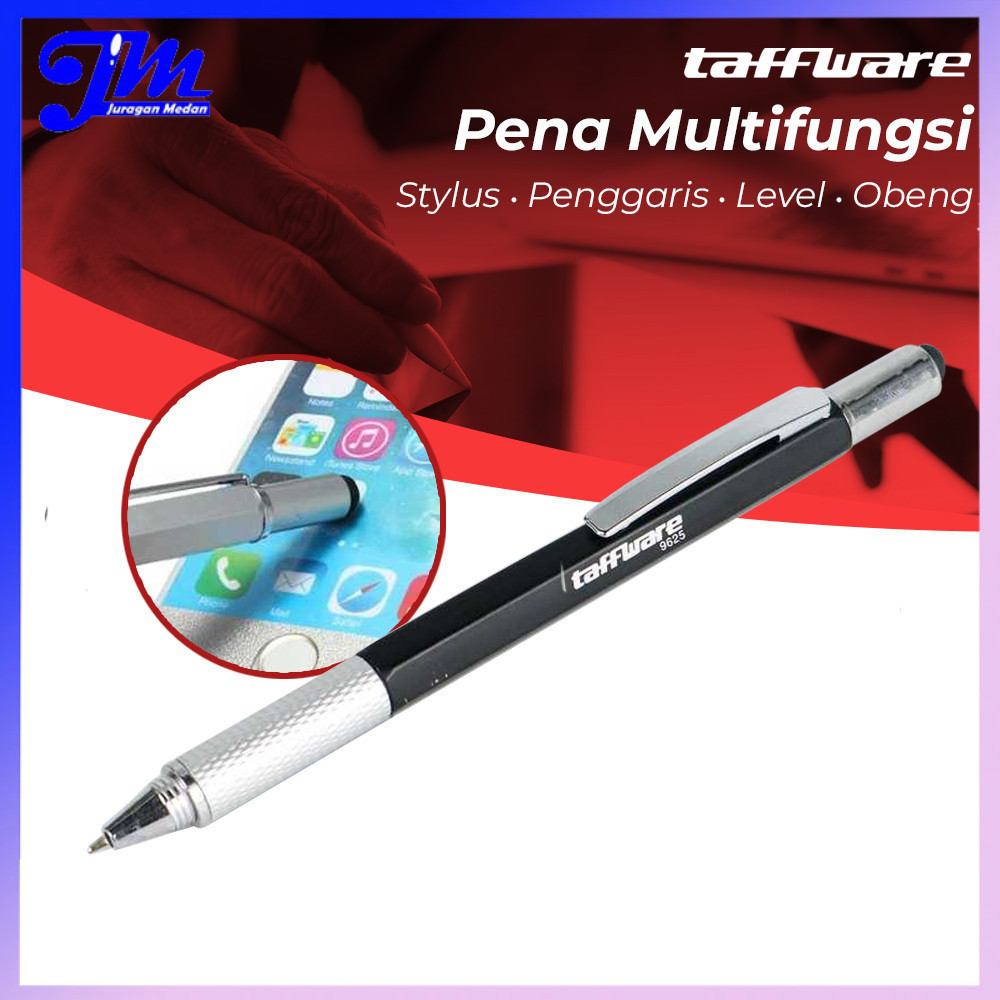 

Taffware Pena Multifungsi Plastik Stylus Penggaris Waterpas Obeng 9625