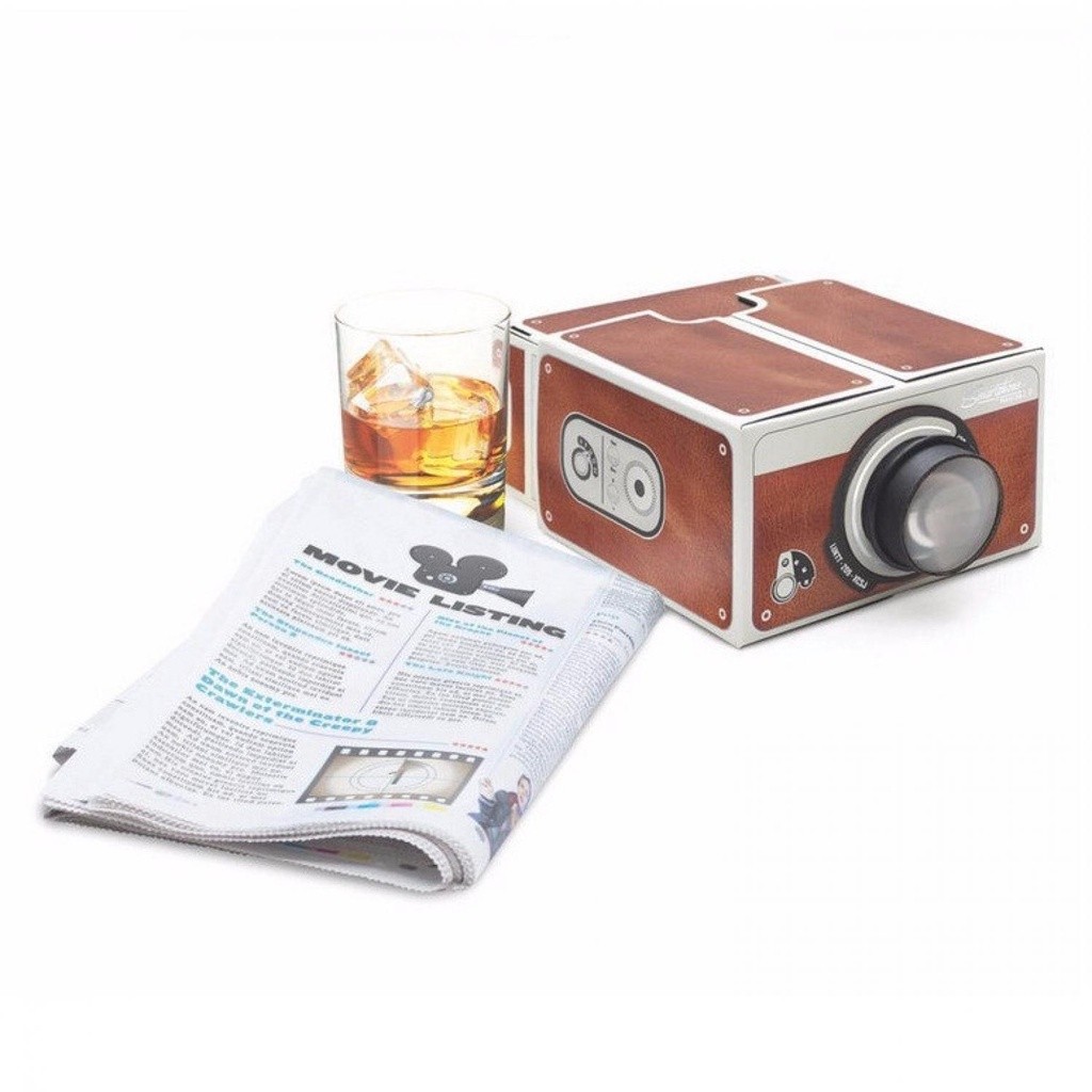 Proyektor Mini Layar Lebar Infokus Ponsel Untuk Smartphone HP Ponsel Headphone Portabel Cardboard