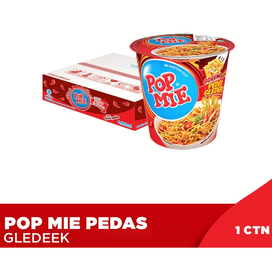 

1 Ctn - Pop Mie Pedas Gledeek indofood