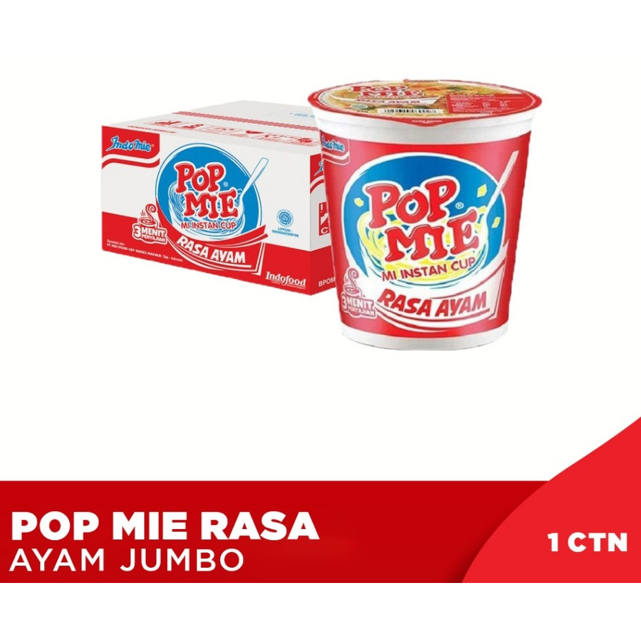 

1 Ctn - Pop Mie Rasa Ayam Jumbo indofood