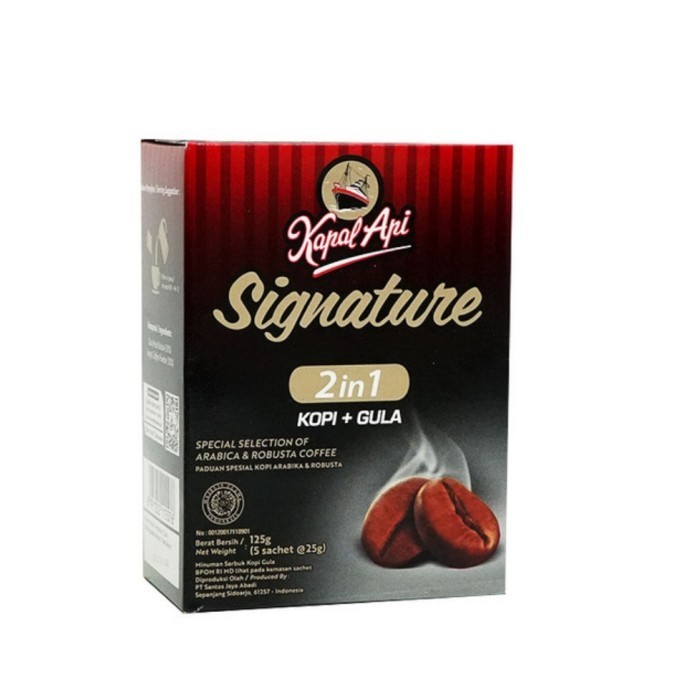 

Kapal Api Signature 2in1 Kopi Gula 5 Sachet x 25 gr