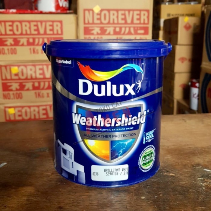 DULUX WEATHERSHIELD GALON 2.5LT - PLATINUM GREY / CAT TEMBOK