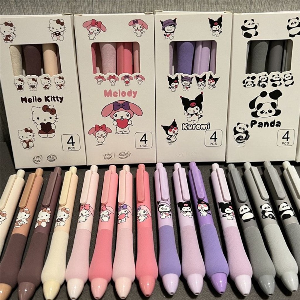 

[doodledreams] Pulpen Sanrio Lucu 1 SET Isi 4 PCS / Cute Pen / Bolpen Tinta Lucu / Alat Tulis