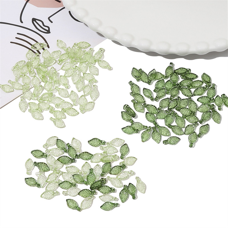 

10/50Pcs 6 Styles Acrylic Mini Tree Leaf Beads Unique Loose Beads Handmade DIY For Making Jewelry Earrings Necklace Accessories