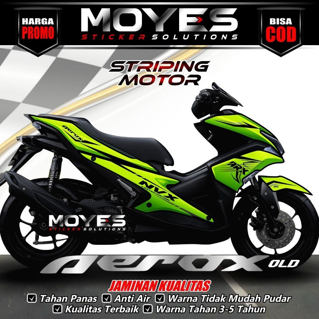 Stiker Semi Full Aerox Old Striping Aerox Old Sticker Variasi Aerox Old