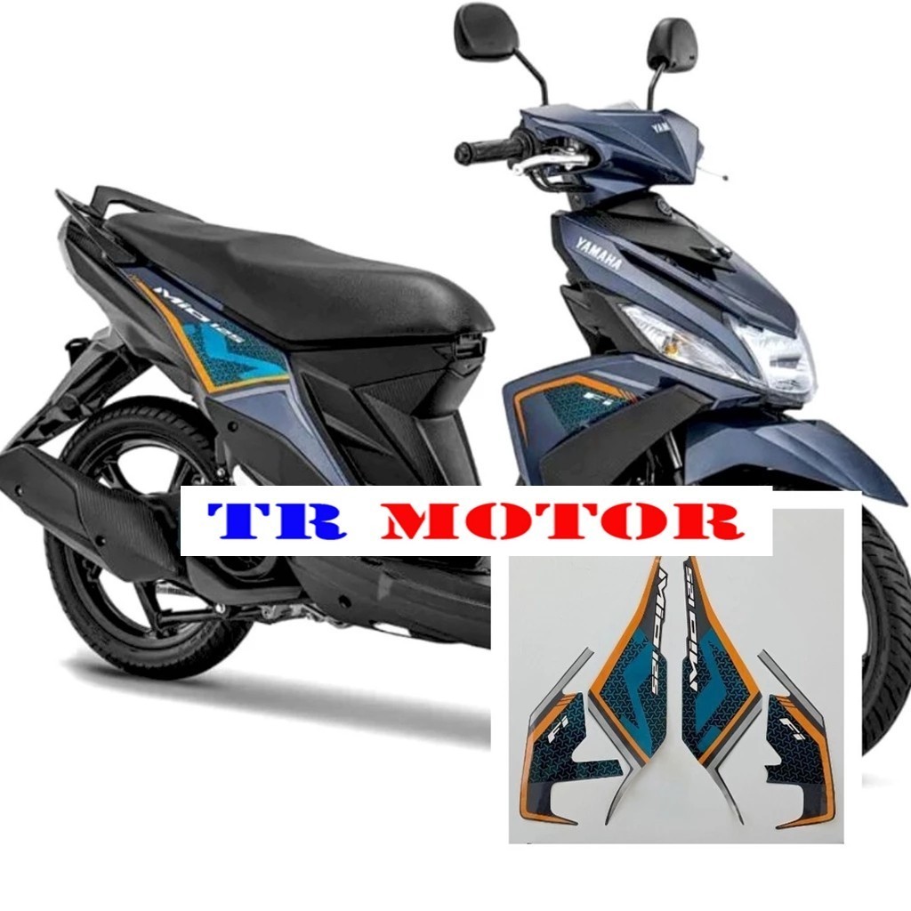 Striping stiker motor Yamaha Mio m3 125 mio125 2019 2020 fi biru Dongker list stiker motor standar