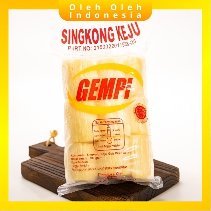 

Singkong Keju Merk Gempi Frozen Siap Goreng