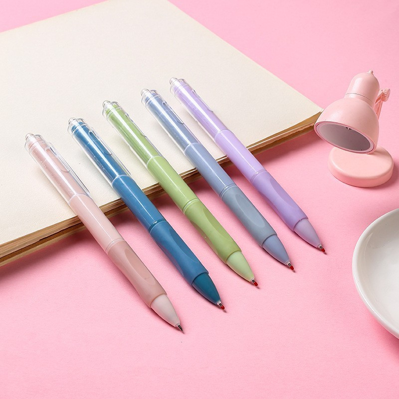 

3PCS Gel Pen Pulpen Gel Mekanik Retractable Pena Aesthetic Pen Korean Warna 0.5mm Pena Tanda Tangan KS