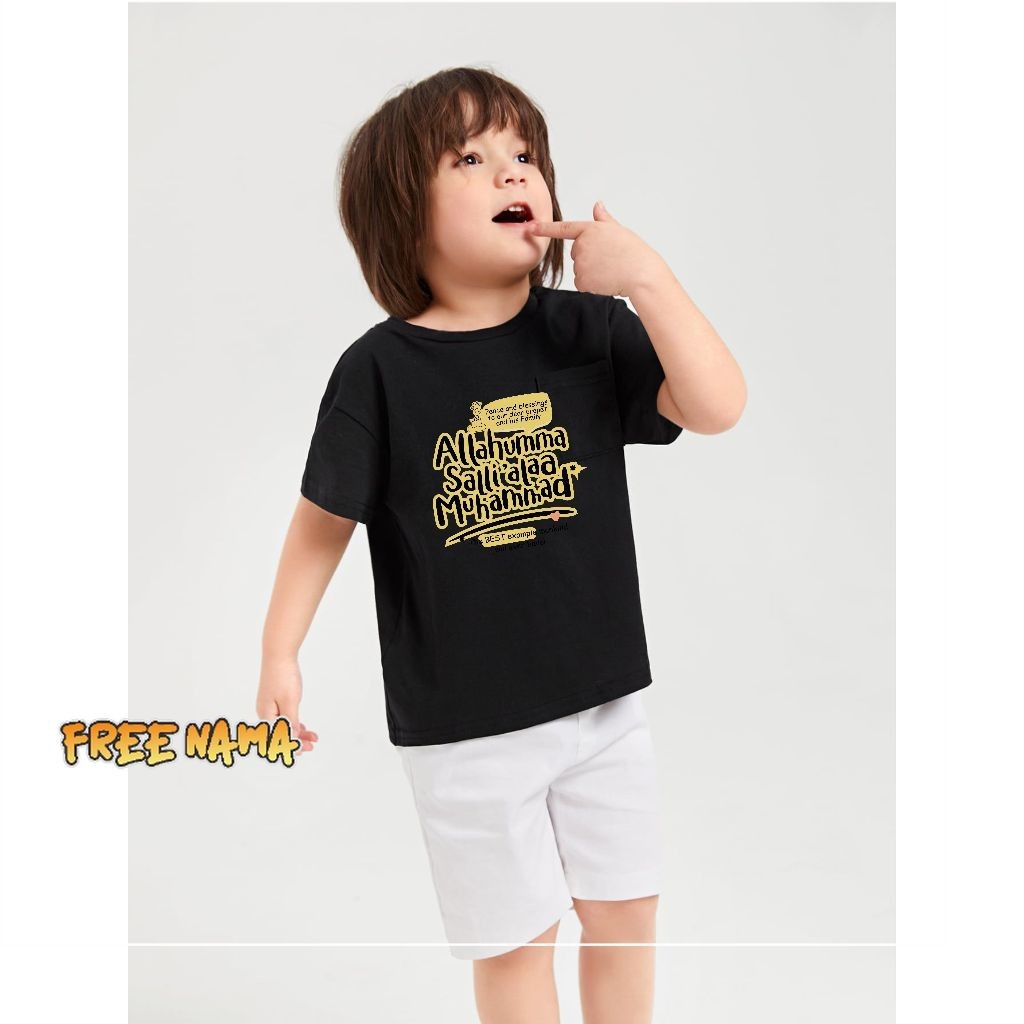 Baju Kaos Distro Anak Motif Muslim Sholawat