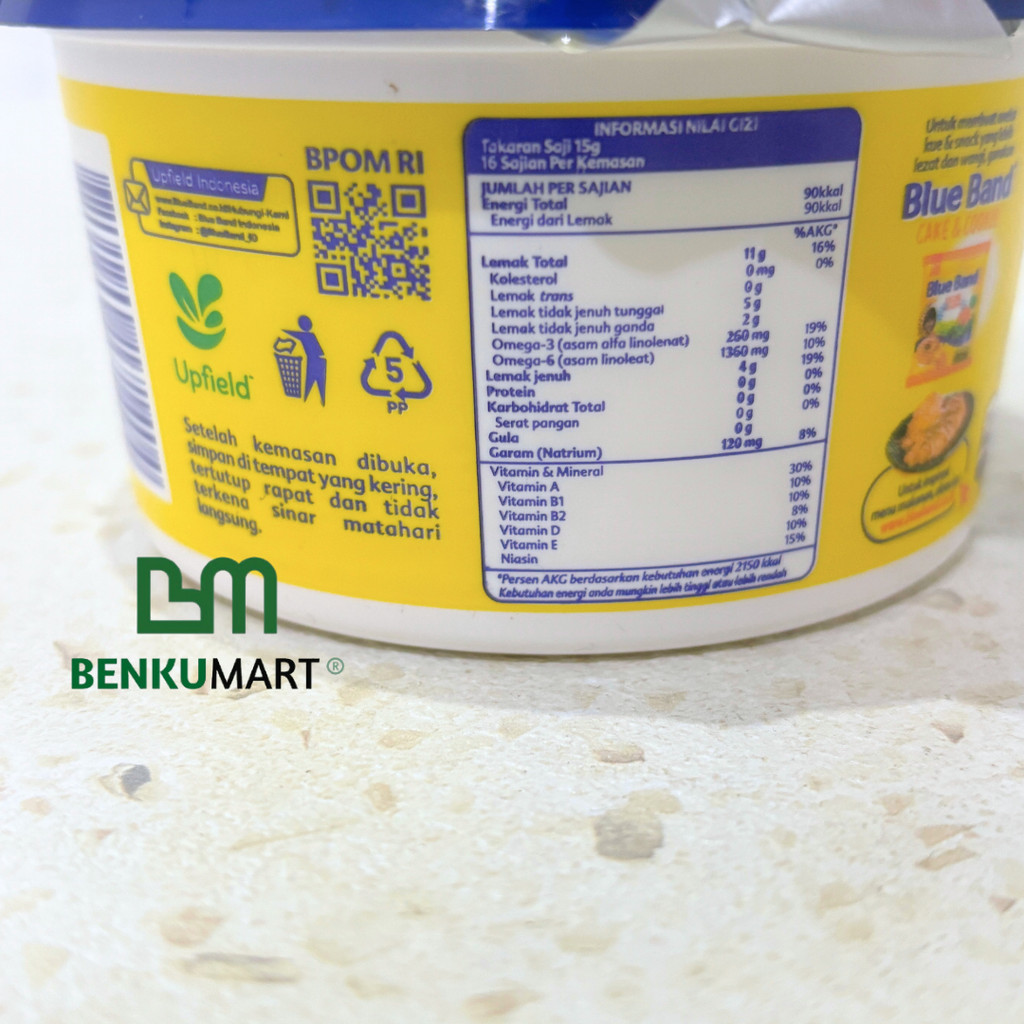 

RB Blue Band Serbaguna Tub 250 gr Margarin 250 Gram