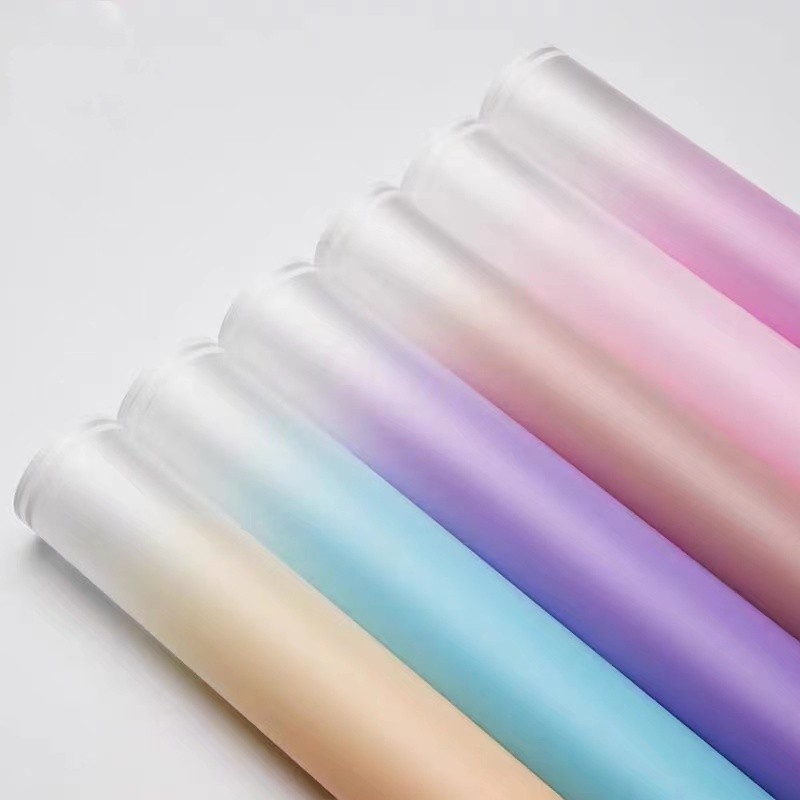 

Flower Wrapping Paper Gradient Color List Cellophane Kertas Buket Motif Gradasi List Pinggir Bunga Florist KB09