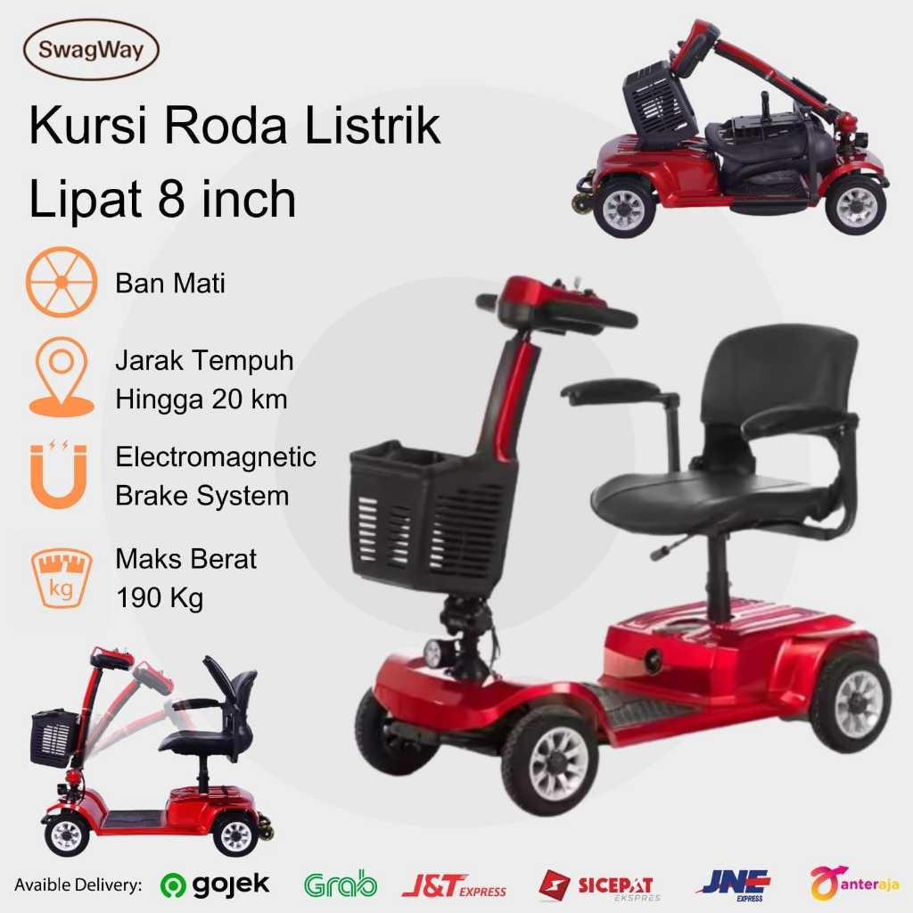 Kursi Roda Listrik Difabel sepeda elektrik Lansia kursi roda Lipat skuter umroh