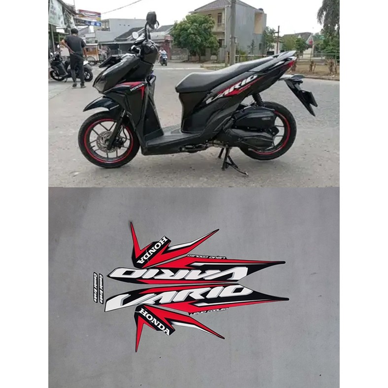 STRIPING STIKER MOTOR VARIO 125 NEW 2020 HITAM FULL BODY