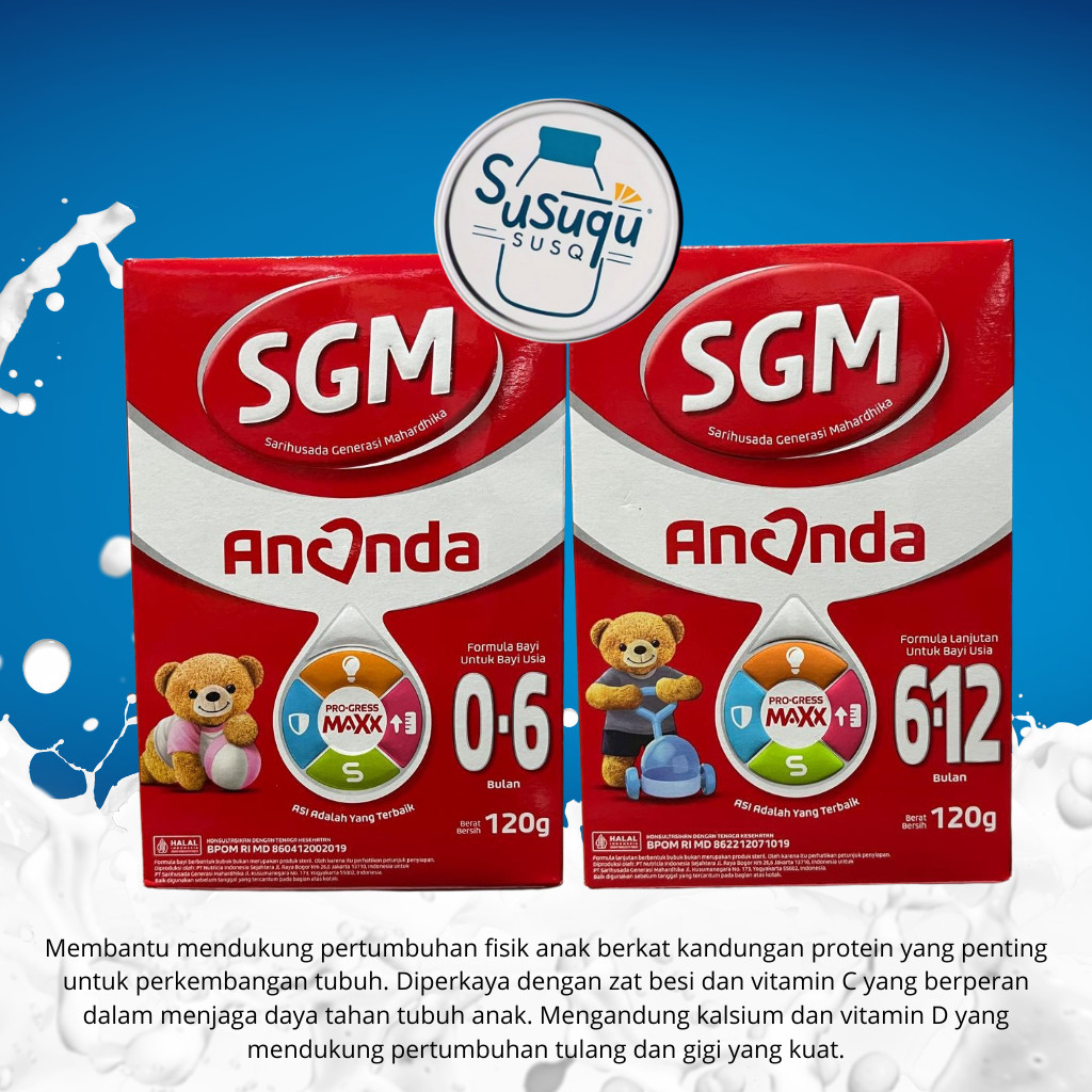 SGM Ananda 120gr Usia 0 Sd 6 Dan 6 Sd 2 Bulan Susu Formula Pertumbuhan Bayi